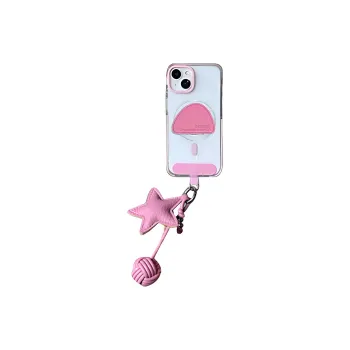 Wei Xin Acrylic Material Girly Pink Magnetic Stand Phone Cases Compatible With IPhone 16/15 Pro Max/Apple 13/14 Pro/Max