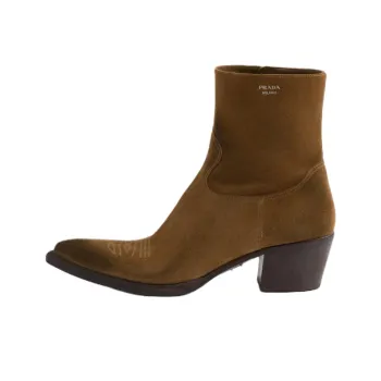 PRADA Ankle Boots 4.5cm Women's Tobacco