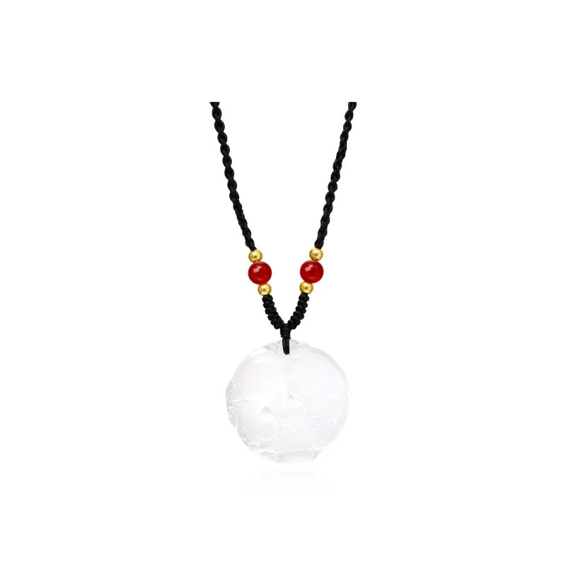 QUIET LOVE Natural Chalcedony Pendants Unisex-0