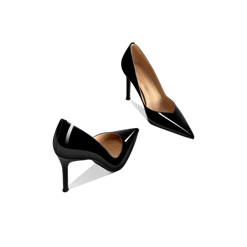 GOSO Slim Heel High Heels Women's Black-3