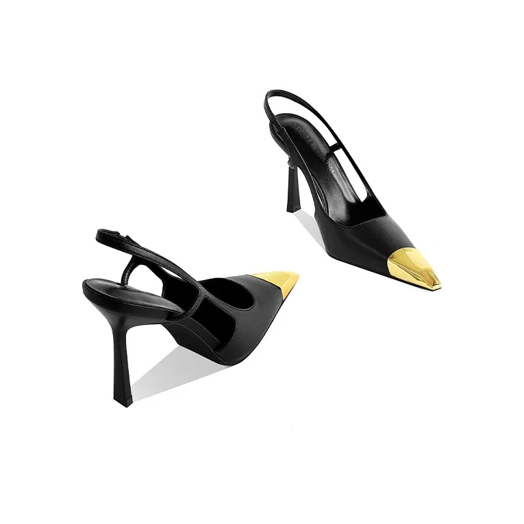 GOSO Slim Heel High Heels Women's Black-4