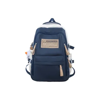 WICKBUEN Nylon Fabric Backpack Regular Unisex Blue/Black/Burgundy/Blue