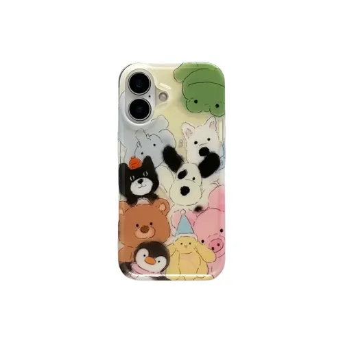 Sopi Acrylic Material All Over Animal Collection Phone Cases Compatible With IPhone 16/15 Pro Max/Apple 13/14 Pro/Max