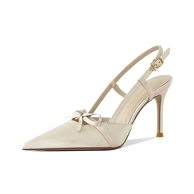 GOSO Slim Heel High Heels 8CM Women's Champagne-2