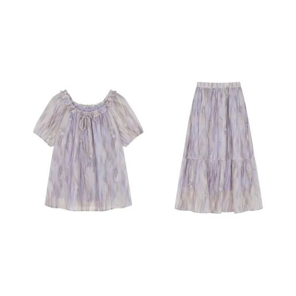 LUYOUYE Two Piece Skirt Sets Women's-0