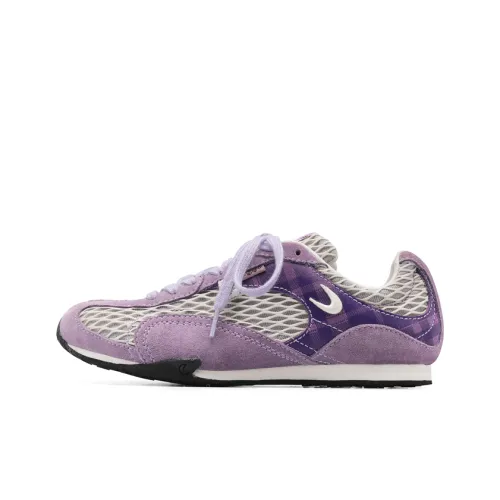 Cat&Sofa Anti Slip Wear Resistant Low Top Casual Shoes Unisex Purple Plaid