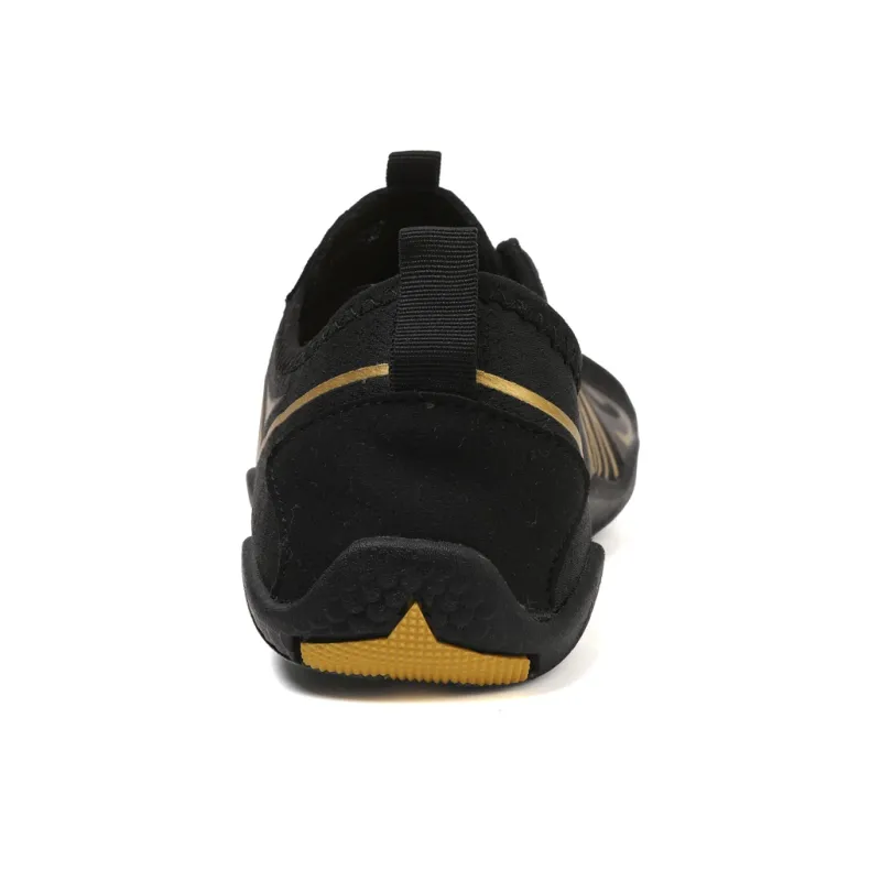 TELENT Odor Resistant Quick Dry Lightweight River Trekking Shoes Unisex Black Gold-2