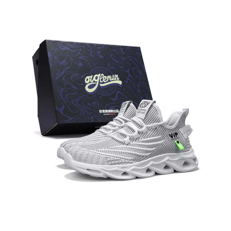 OUGLEMEN Slip Resistant, Abrasion Resistant, Coverage, Rebound, Breathable Low Top Casual Shoes Men's-0