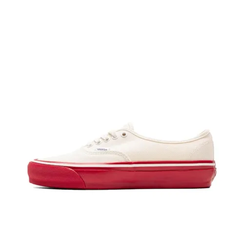 Vans Premium Authentic Anti Slip Wear Resistant Low Top Skateboard Over Men's White Red
