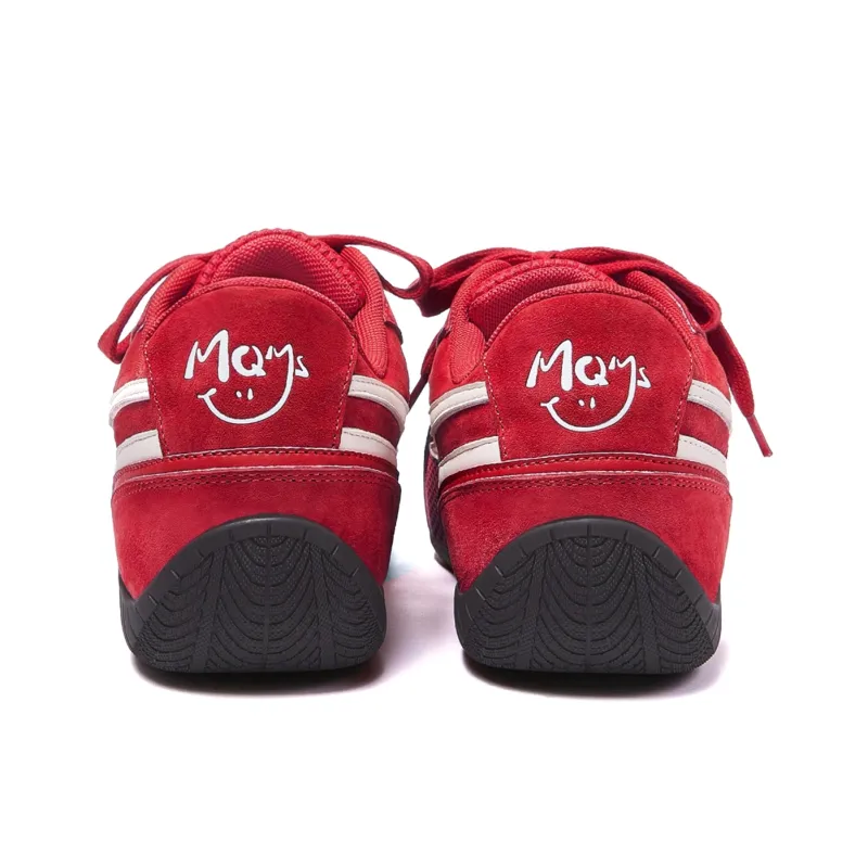MASONONCE Racing Shoes, German Army Trainers Low Top Casual Shoes Unisex Red-4