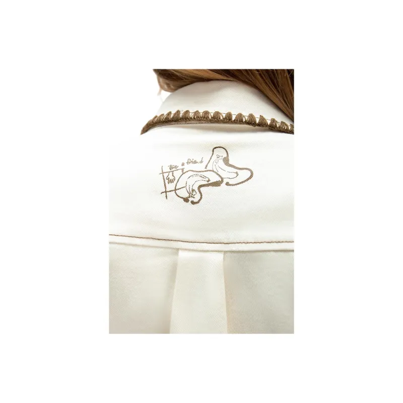 Valeria Obbaco Denim Jacket Unisex White-3