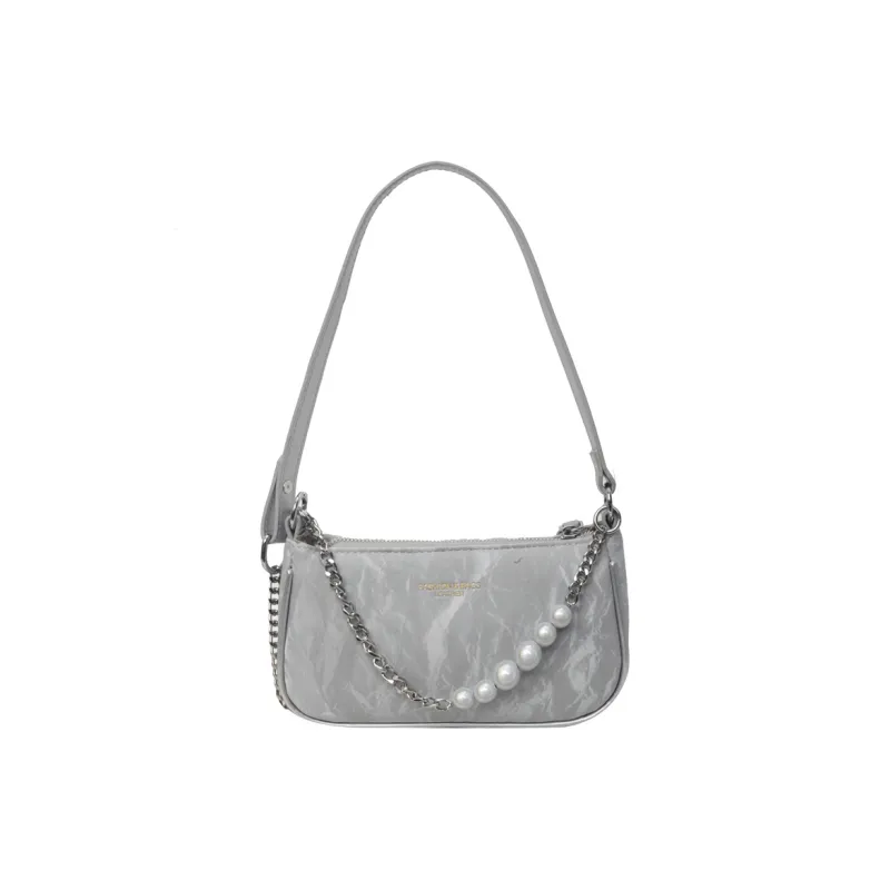 TOUTSEUL YOLO PU Shoulder Bag Women's Ecru/Silver/Black/Pink-5