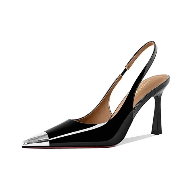 GOSO Slim Heel High Heels Women's Black-1