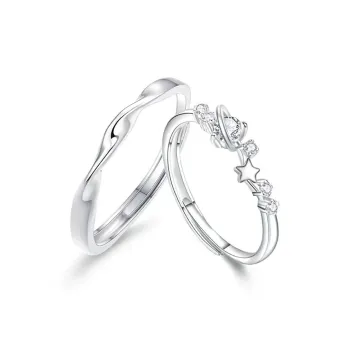 Good Quality S999 Fine Silver Couple Rings Unisex