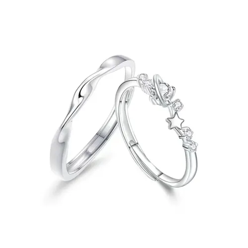 Good Quality S999 Fine Silver Couple Rings Unisex