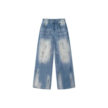 YZ Casual Pants Unisex Washed Blue