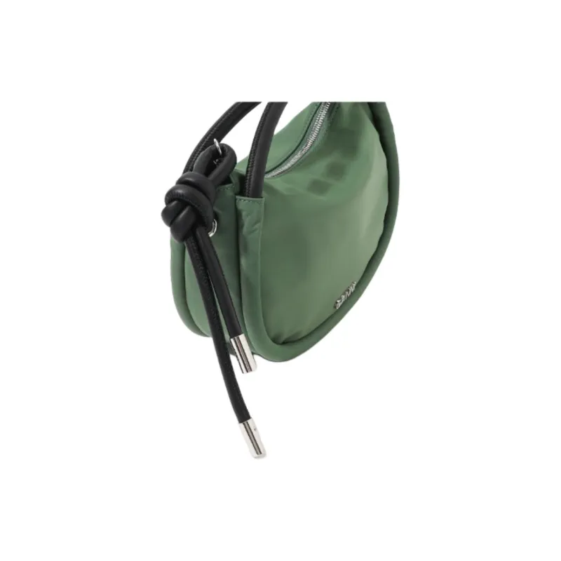 GANNI Leather Handbag, Shoulder Bag, Crossbody Bag Women's Green-4