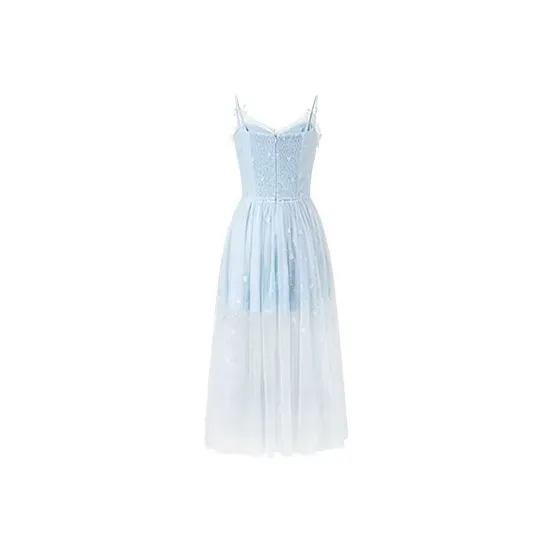 ABCMININ Slip Dresses Women's Blue-2