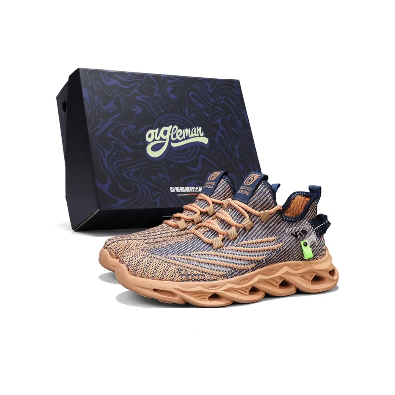OUGLEMEN Slip Resistant, Abrasion Resistant, Coverage, Rebound, Breathable Low Top Casual Shoes Men's-10