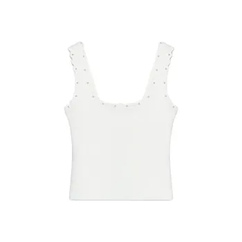 ZARA Tank Tops Women's Frosted White