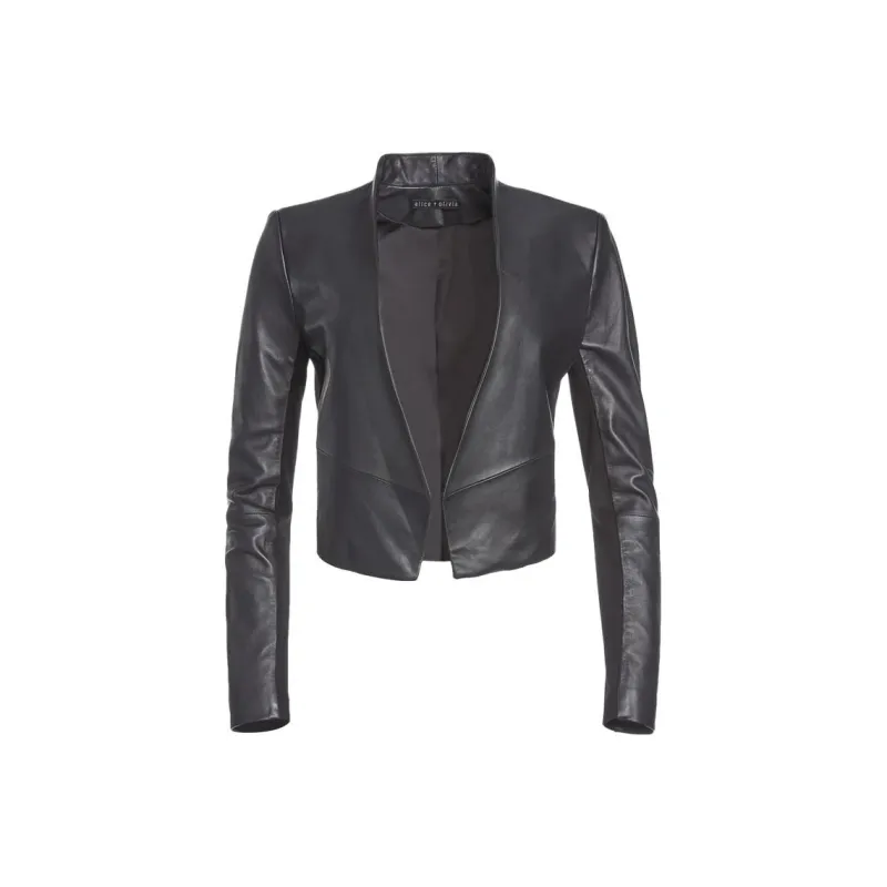 ALICE+OLIVIA Leather Jacket Women's-0