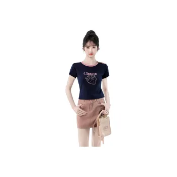Flowers In Water Set in Sleeve T Shirt Women's