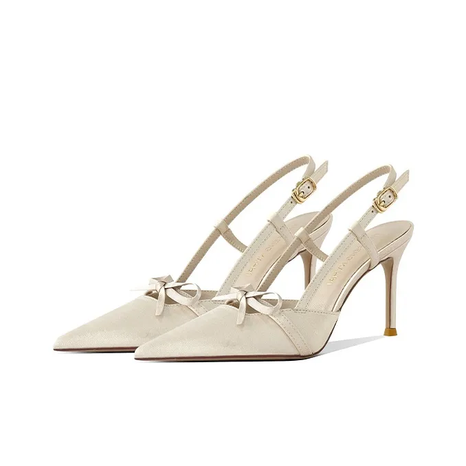 GOSO Slim Heel High Heels 8CM Women's Champagne-3