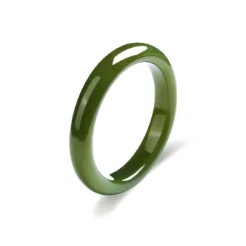 Artisan Lock Heart Jade Bangles Green Jade Unisex