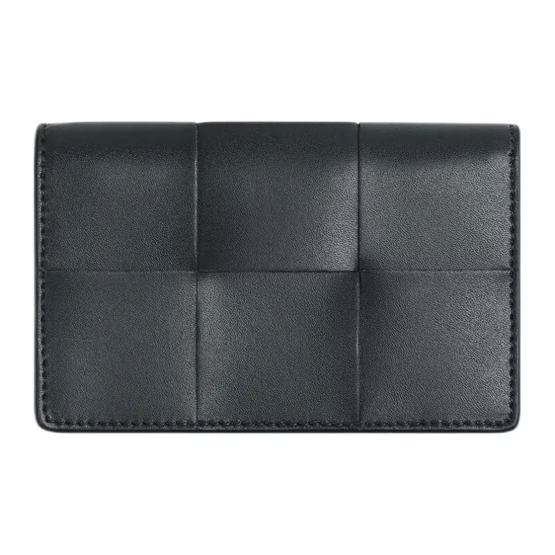 Bottega Veneta Calfskin Card Holder Men's Slate Wood Color-2