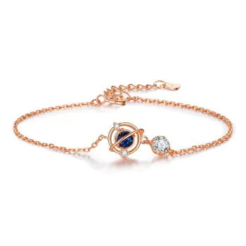 PINK U 925 Sterling Silver Bracelets Women's