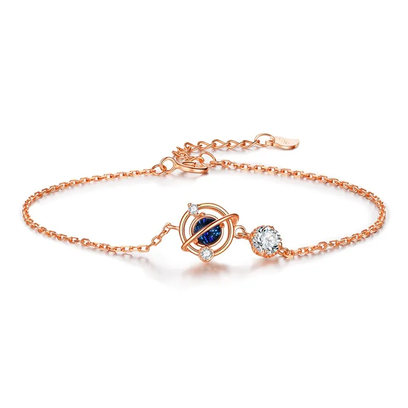 PINK U 925 Sterling Silver Bracelets Women's-0