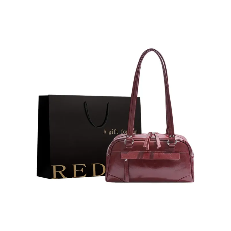 REDOO PU Shoulder Bag Women's White/Silver/Black/Brown/Red-8