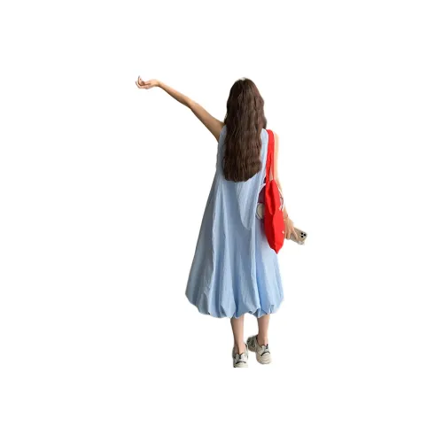 TEME Sleeveless Dresses Women's Light Blue