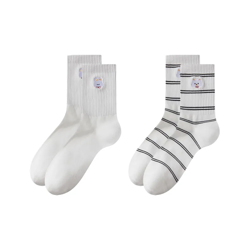 2323 Mid Calf Socks Women's 2 Pack-0