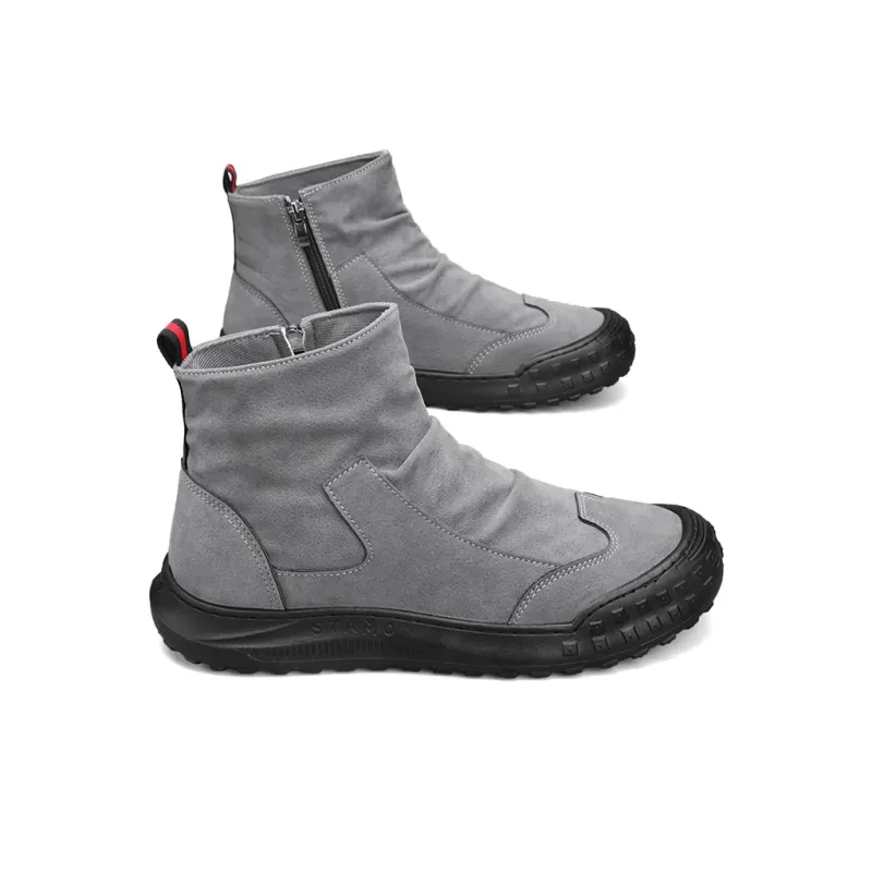 HUANAI Ankle Boots Men Black/Brown/Gray-31