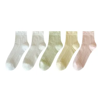 MIIOW Mid Calf Socks Women's 5 Pack