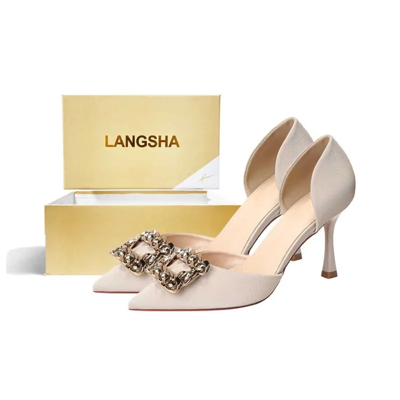 Lanza High Heels Women's Black, Nude-5