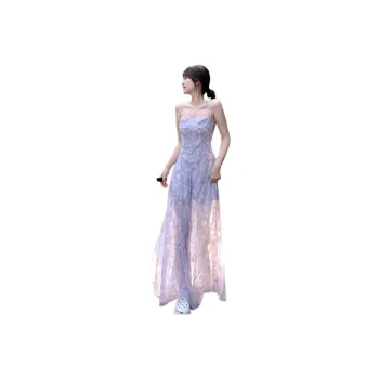 Mu Xiao Xin Slip Dresses Women's Purple