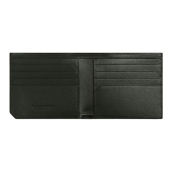 Bottega Veneta Intrecciato Calfskin Wallet Trumpets Men's Dark Green-2