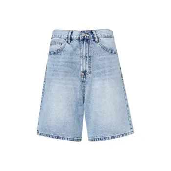 GTRG Denim Shorts Unisex Snowflake Blue