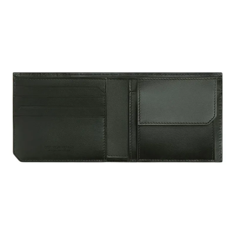 Bottega Veneta Intrecciato Cow Leather Wallet Trumpets Men's Dark Green-2