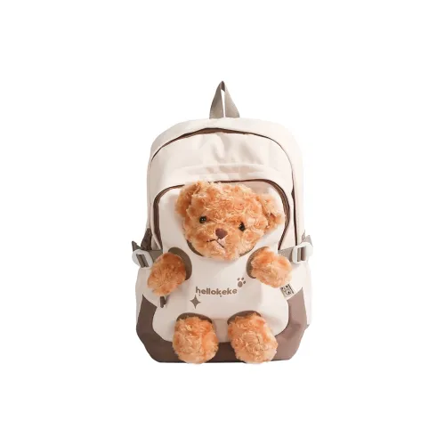 Kewuku Nylon Fabric Backpack Unisex Multicolor
