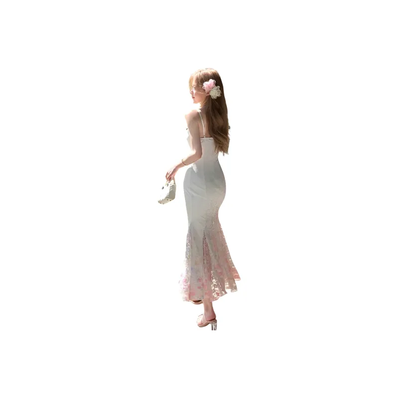 Flowers In Water Slip Dress Women's-1