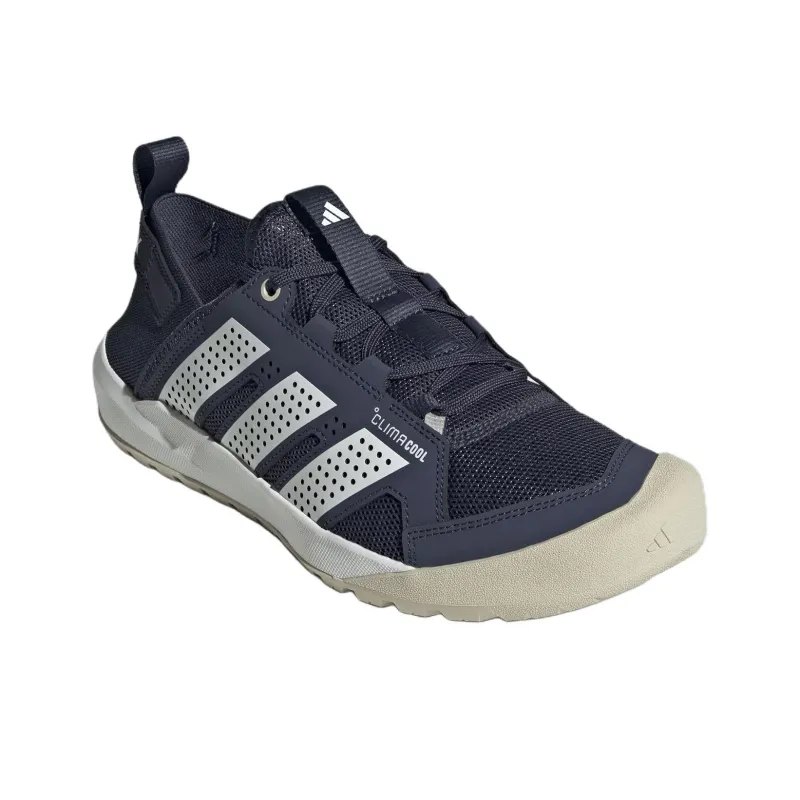 Adidas Anti Slip Wear Resistant Low Top Hiking Shoes Unisex Cyan White-1