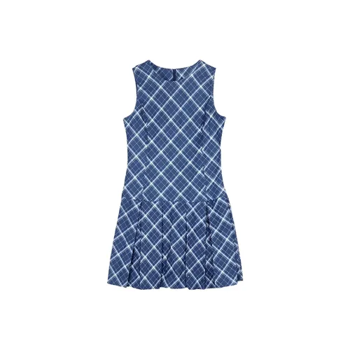 AHDO Sleeveless Dresses Women's Blue