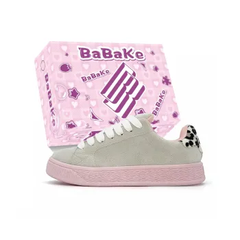 Babak Low Top Skateboard Shoes Women's Pink Leopard Print
