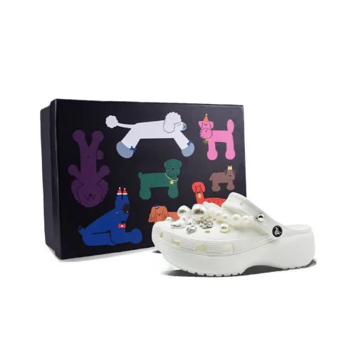 Crocs Classic Platform Clog Pearl Girlish Birthday Box Clogs Women's White