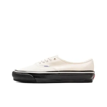 Vans Premium Authentic Anti Slip Wear Resistant Low Top Skateboard Shoes Men's White Black