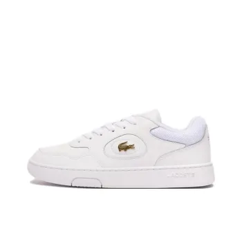 LACOSTE Anti Slip Wear Resistant Low Top Skateboard Shoes Women's White