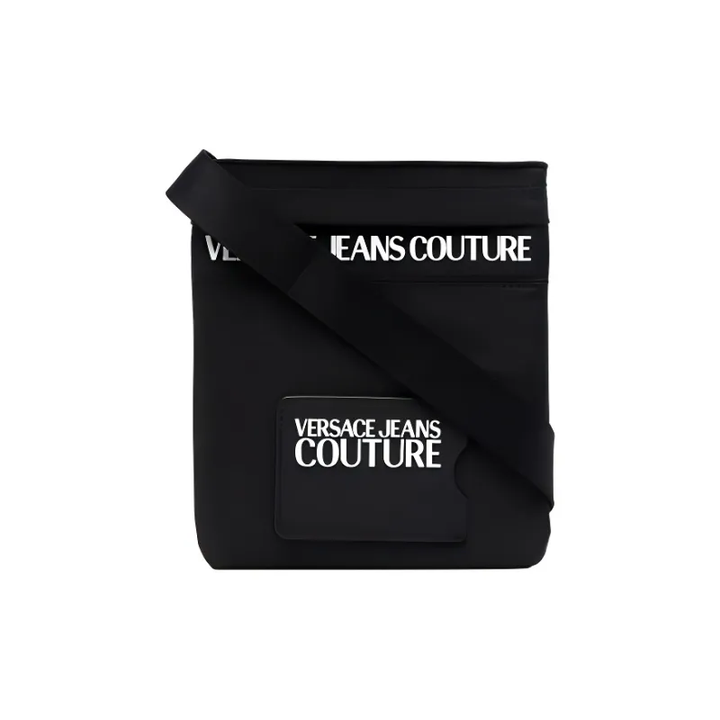 VERSACE JEANS COUTURE Polyamide Messenger Bag Shoulder Bag Crossbody Bag Men's Black-0